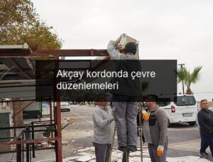 Akçay kordonda çevre düzenlemeleri