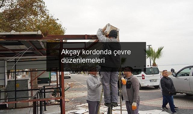 Akçay kordonda çevre düzenlemeleri