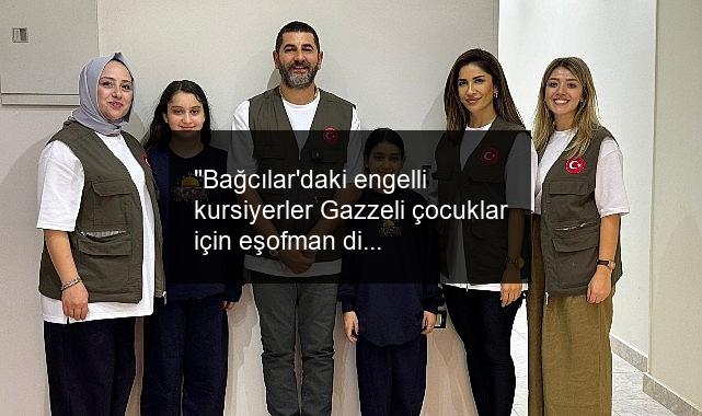 “Bağcılar’daki engelli kursiyerler Gazzeli çocuklar için eşofman diktiler”