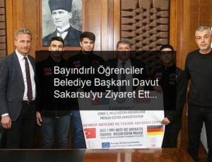 Bayındırlı Öğrenciler Belediye Başkanı Davut Sakarsu’yu Ziyaret Etti