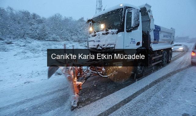 Canik’te Karla Etkin Mücadele
