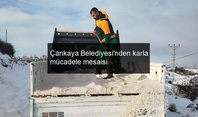 Çankaya Belediyesi’nden karla mücadele mesaisi