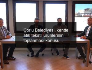 Çorlu Belediyesi, kentte atık tekstil ürünlerinin toplanması konusunda yürüttüğü çalışmalar kapsamında sözleşme yeniledi.