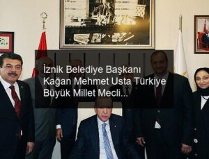 İznik Belediye Başkanı Kağan Mehmet Usta Türkiye Büyük Millet Meclisi’nde Cumhurbaşkanı Recep Tayyip Erdoğan ile görüştü