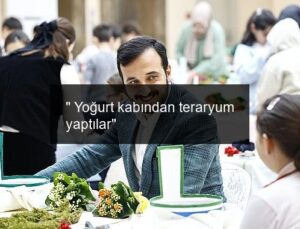 ” Yoğurt kabından teraryum yaptılar”