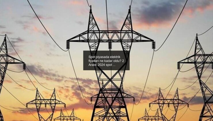 Spot piyasada elektrik fiyatları ne kadar oldu? 2 Aralık 2024 spot elektrik fiyatları