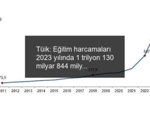 Tüik: Eğitim harcamaları 2023 yılında 1 trilyon 130 milyar 844 milyon TL oldu