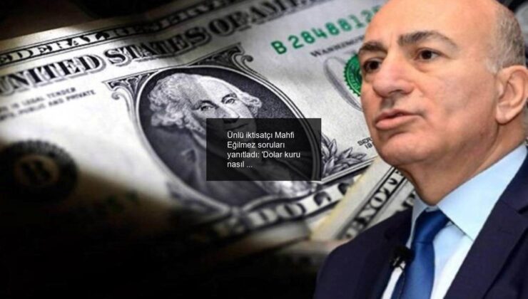 Ünlü iktisatçı Mahfi Eğilmez soruları yanıtladı: ‘Dolar kuru nasıl sabit kalıyor?’