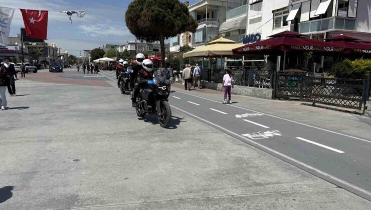 Büyükçekmece Sahil’de polisten, dron destekli uygulama