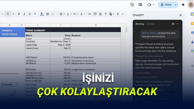 ChatGPT, Resmen Excel ve Google E-Tablolar’a Geldi: Ne İşe Yarayacak?